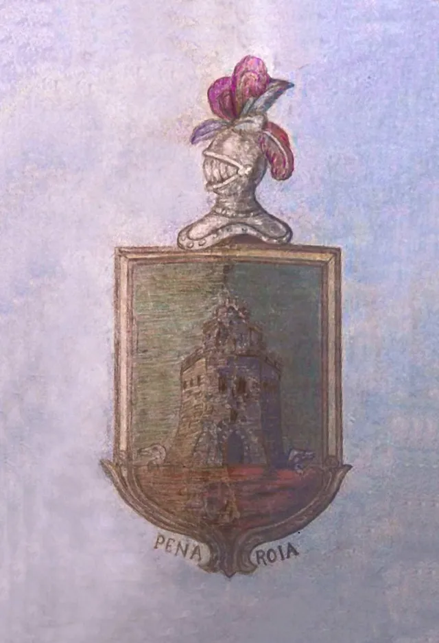 L’escut policromat de Penarroja, a l’escala del palau